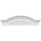 Ekena Millwork Segment Arch W/ Flankers 4 Spoke Architectural Grade PVC Pediment, 32"W x 9"H x 2-1/2"P PEDPS032X090SGF04 - alternate 4